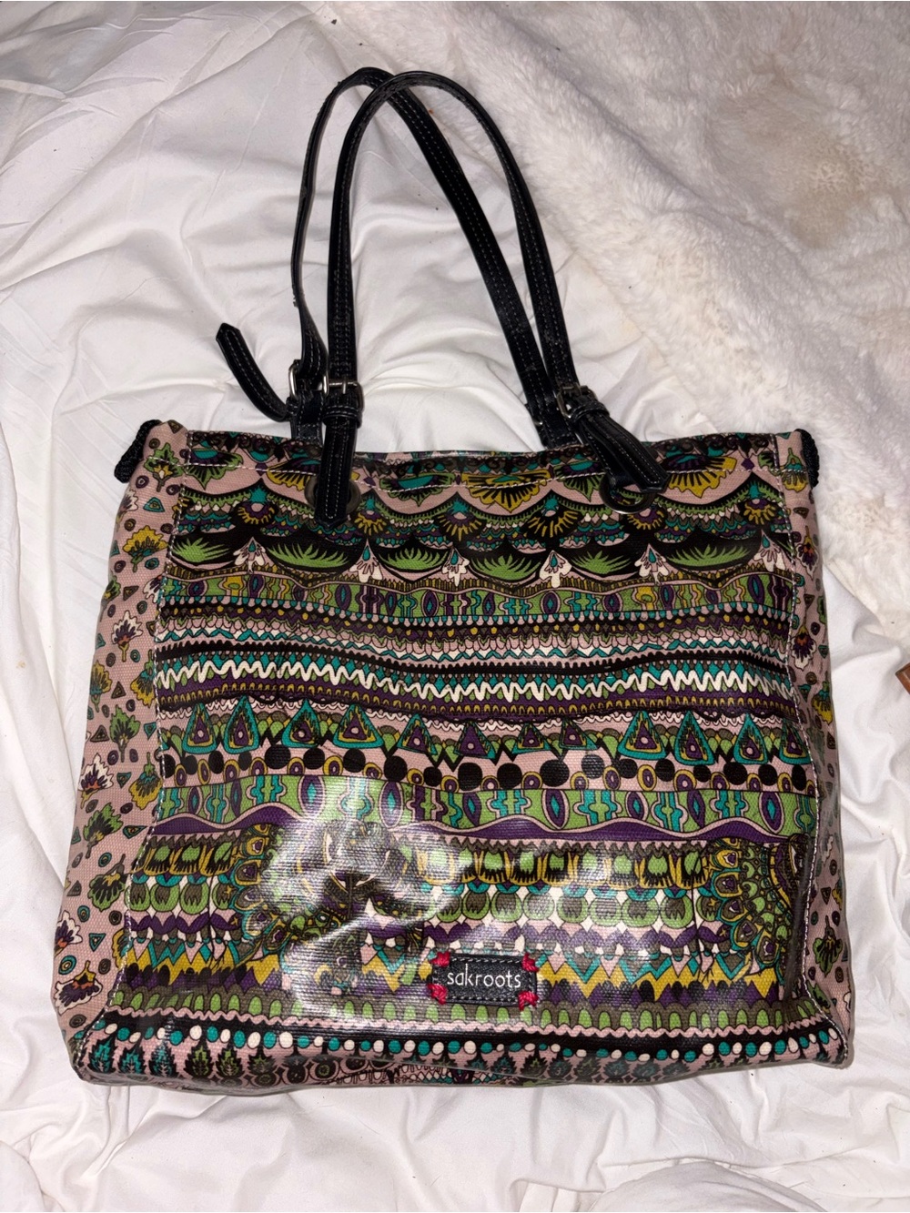Sakroots Artist Circle Coated Canvas Tote Bag